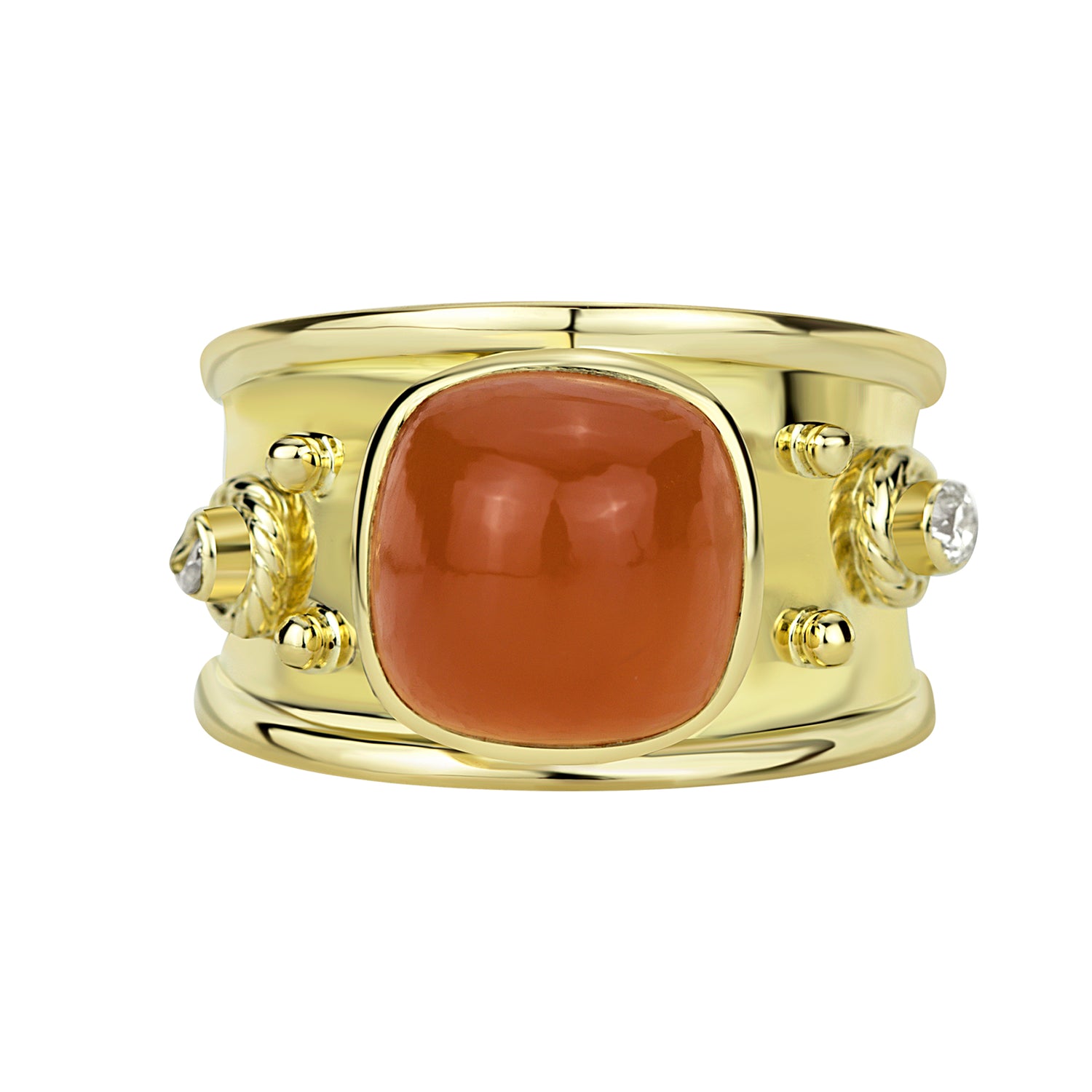 Ring - Cornelian And Diamond (1882M) | Singhvi Jewels