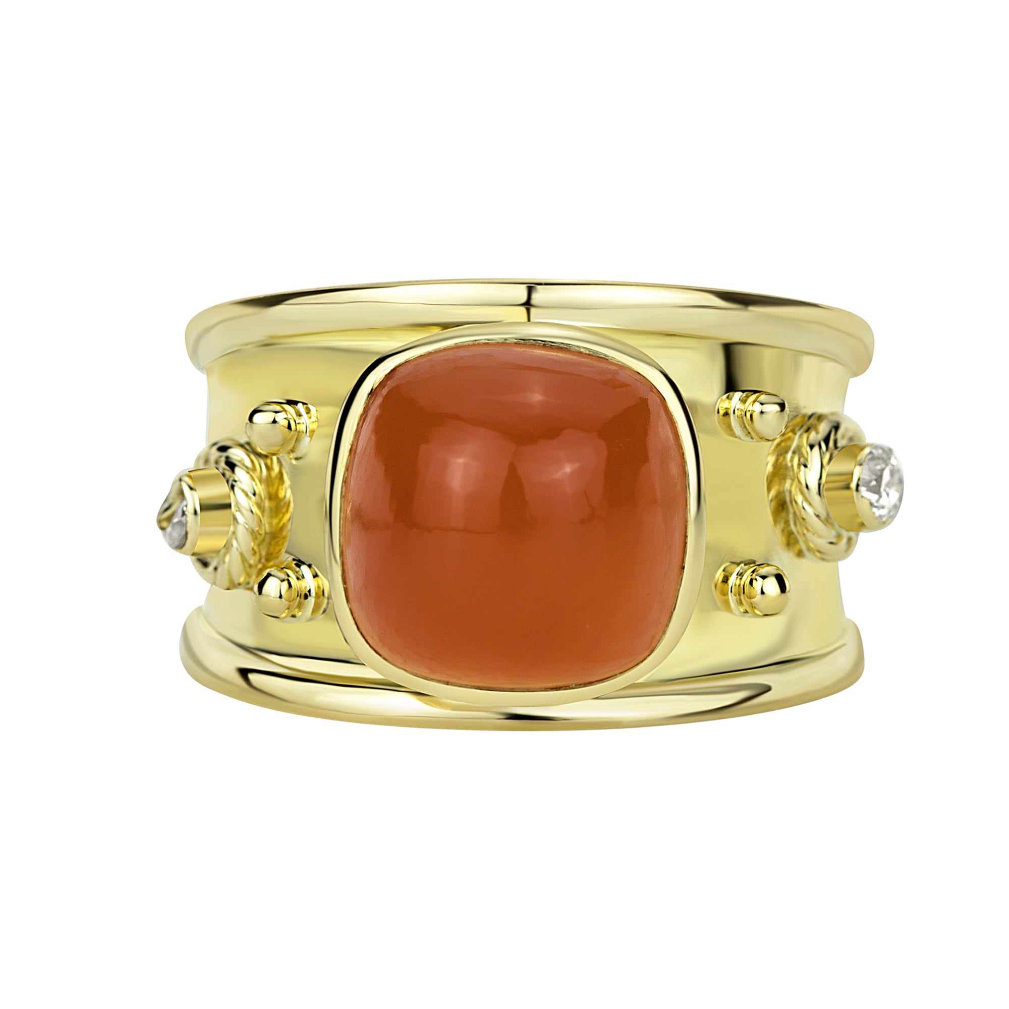 Ring - Cornelian And Diamond (1882M) | Singhvi Jewels