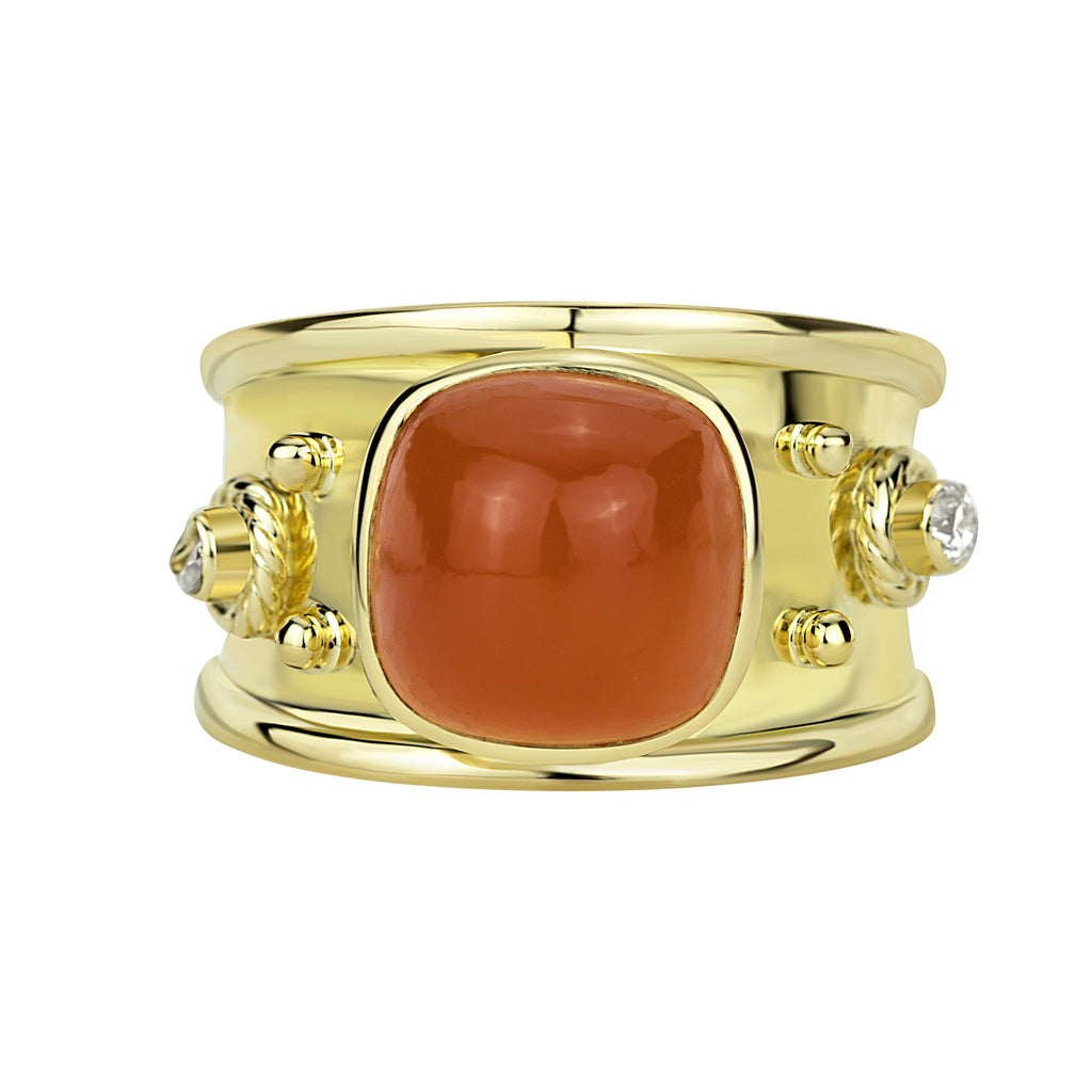 Ring - Cornelian And Diamond