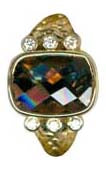 Repair - Ring - Smoky Quartz and Diamond in 18K Gold (1553B)