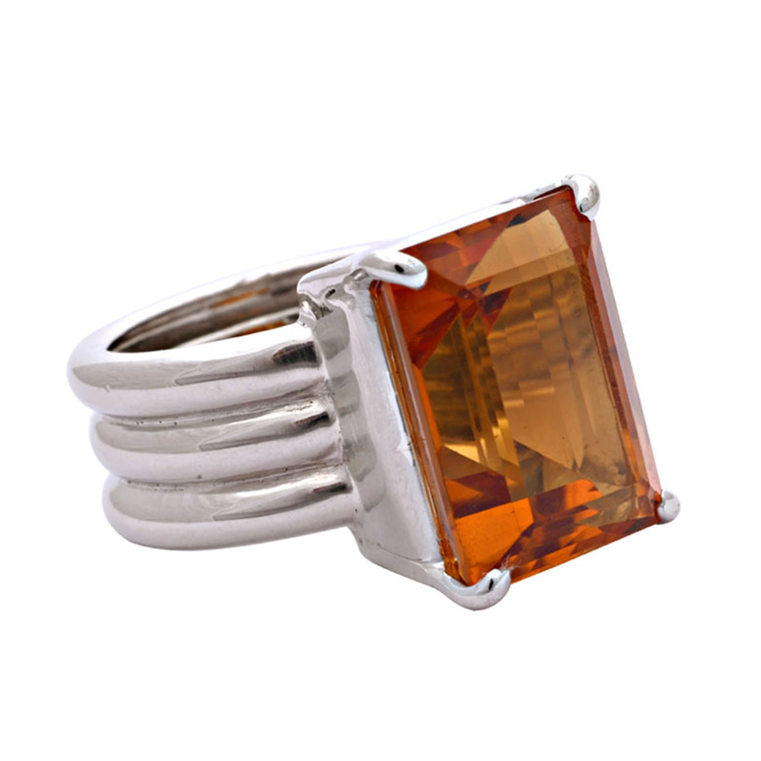Ring- Citrine (124PS) | Singhvi Jewels