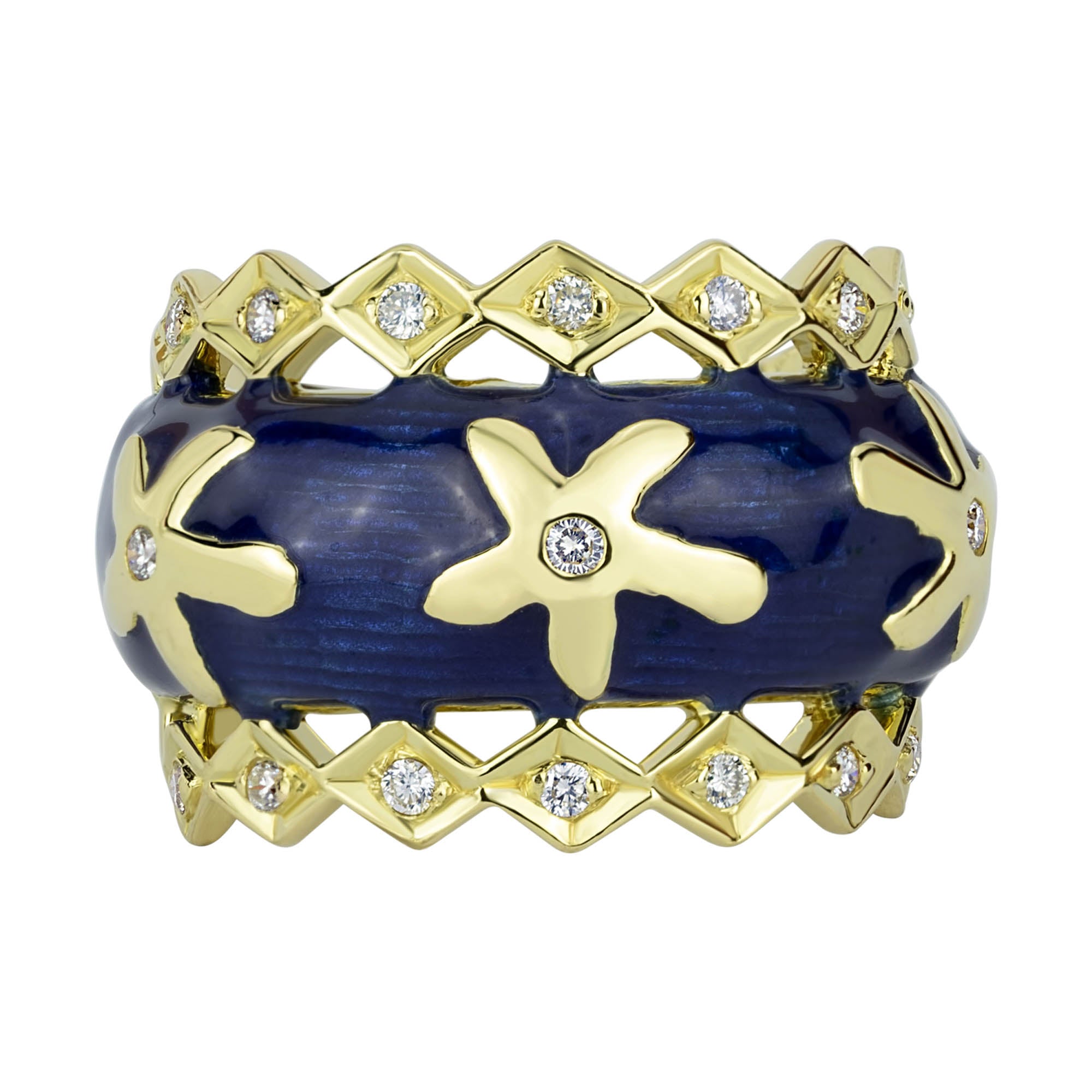 Ring- Diamond (enamel) (1283U) | Singhvi Jewels