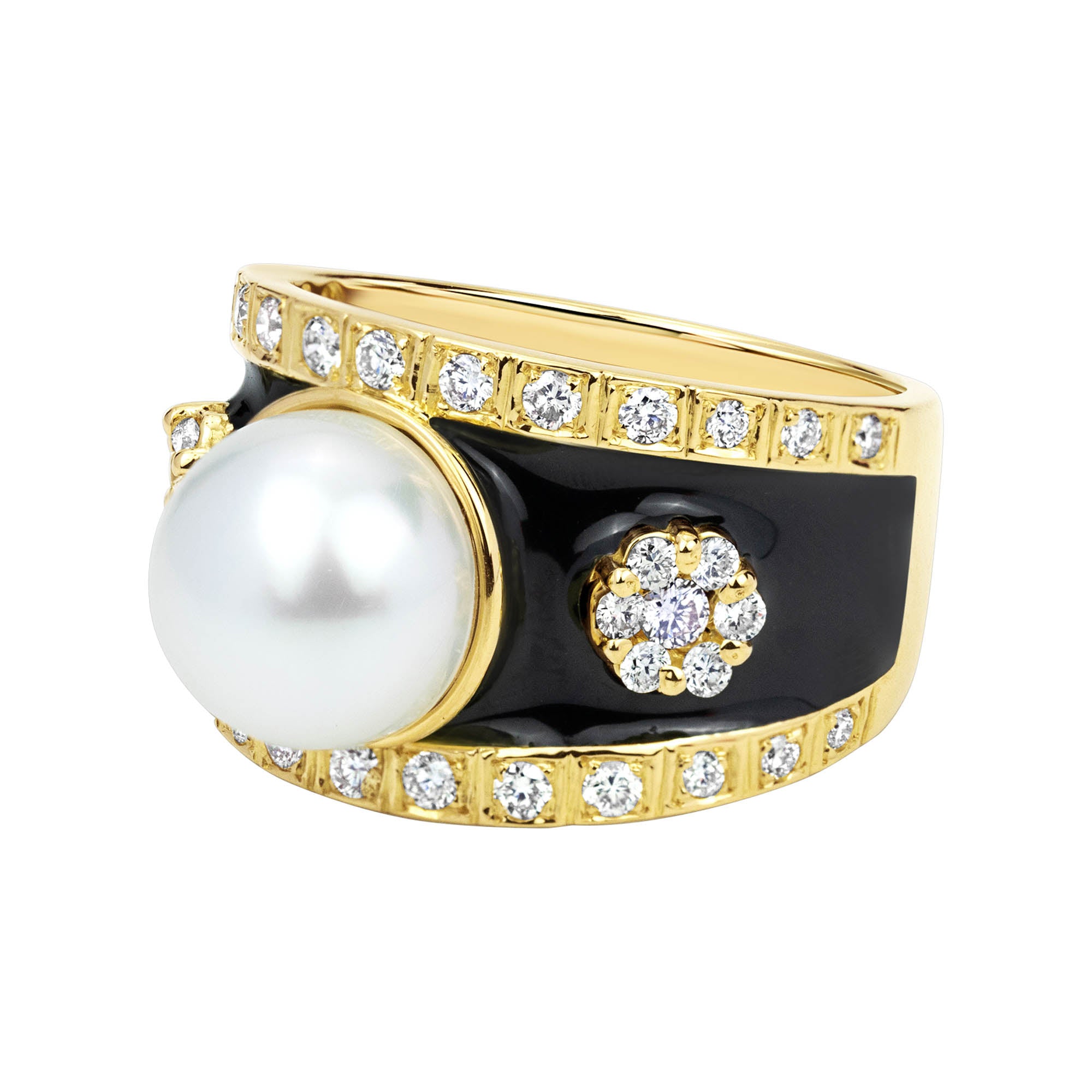 Ring - South Sea Pearl And Diamond (2323F) | Singhvi Jewels