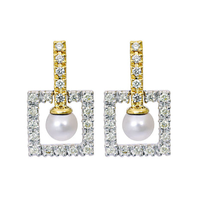 Earrings - South Sea Pearl And Diamond