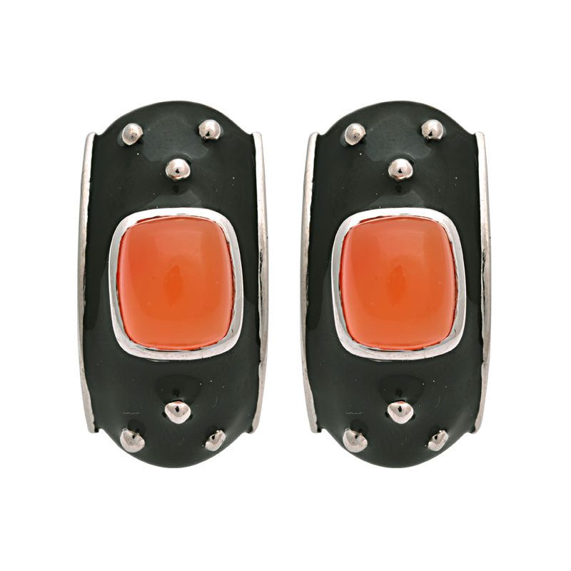 Earrings-Cornelian (Enamel) | Singhvi Jewels