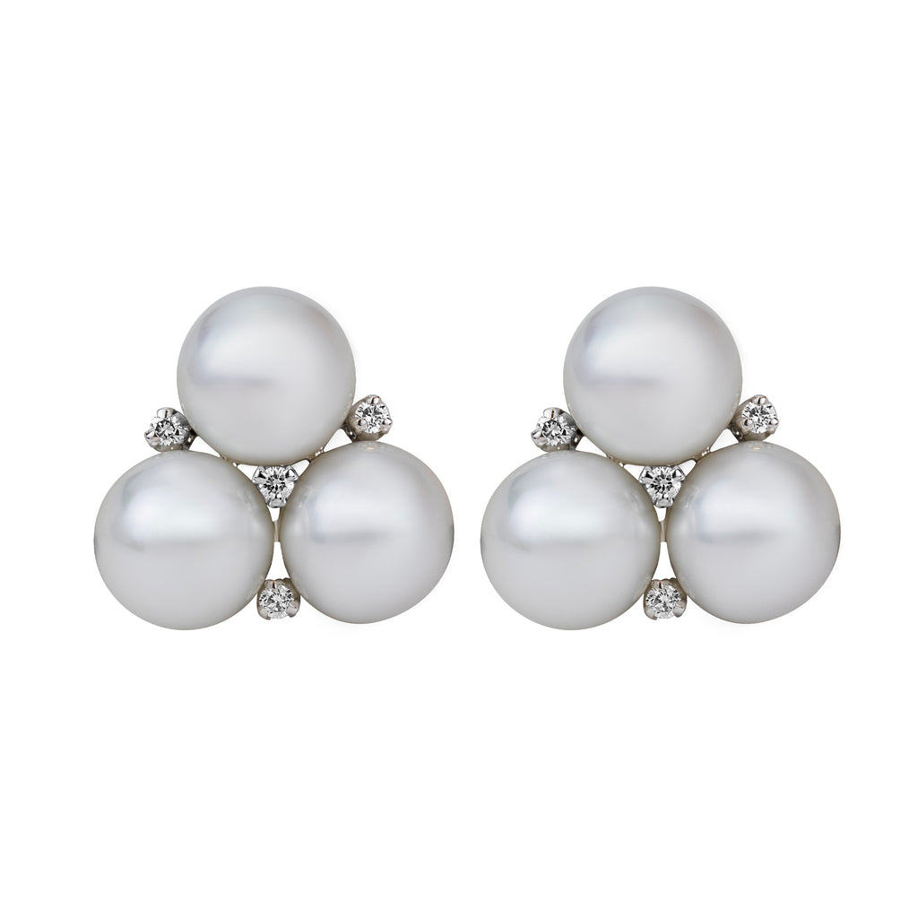 Earrings - South Sea Pearl And Diamond