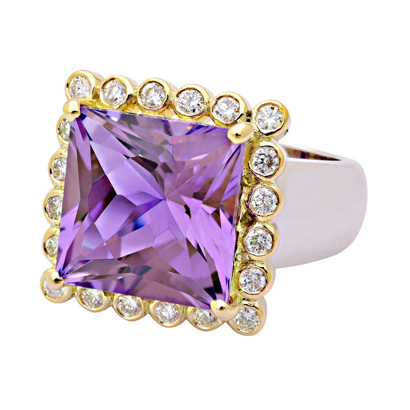 Ring - Amethyst and Diamond | Singhvi Jewels