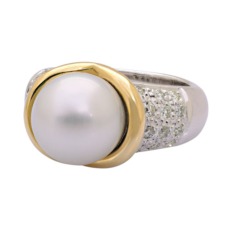 Ring-South Sea Pearl and Diamond | Singhvi Jewels