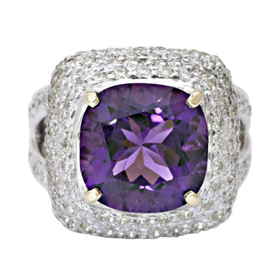 Ring - Amethyst And Diamond (6IM)