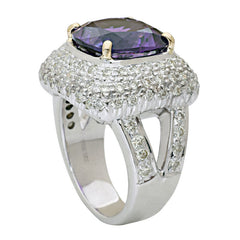Ring-Amethyst and Diamond