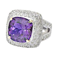 Ring-Amethyst and Diamond
