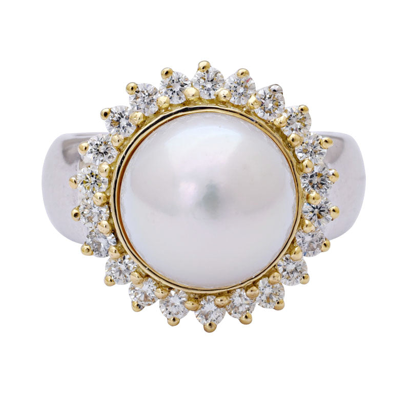 Ring - South Sea Pearl and Diamond | Singhvi Jewels