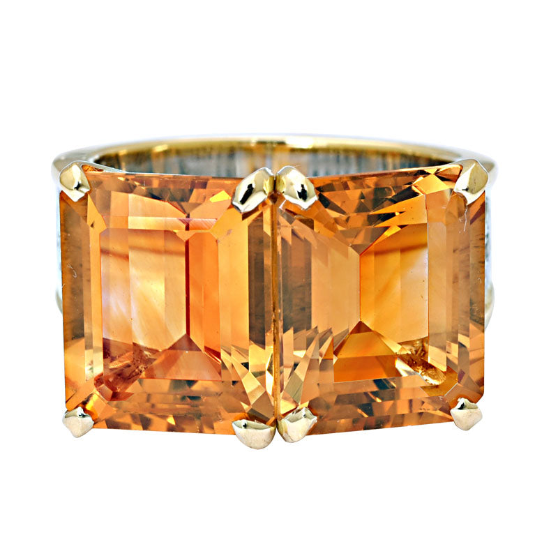 Ring - Citrine and Diamond | Singhvi Jewels