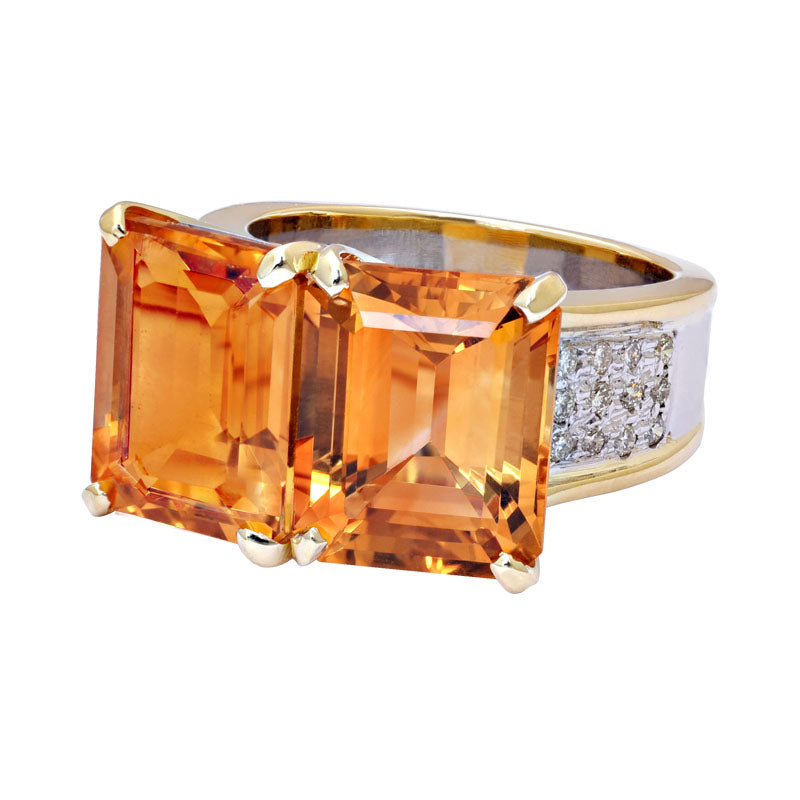 Ring - Citrine and Diamond | Singhvi Jewels