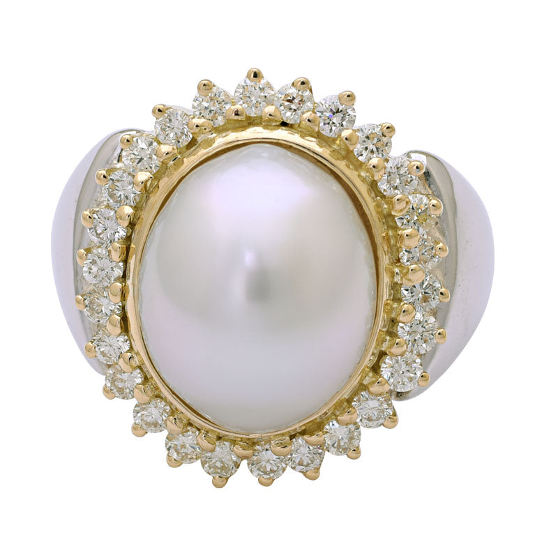 Ring-South Sea Pearl and Diamond | Singhvi Jewels
