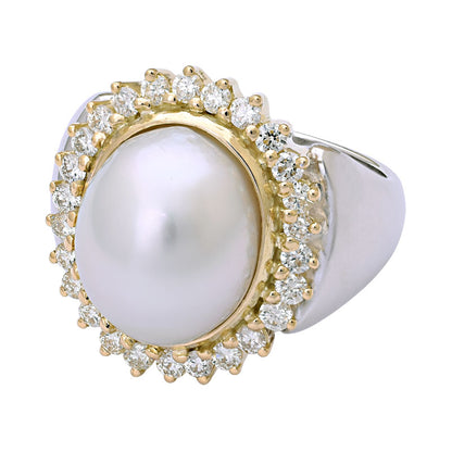 Ring-South Sea Pearl and Diamond | Singhvi Jewels