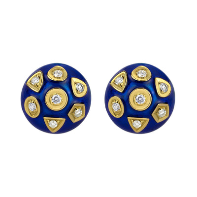 Earrings - Diamond (enamel) (2015A)