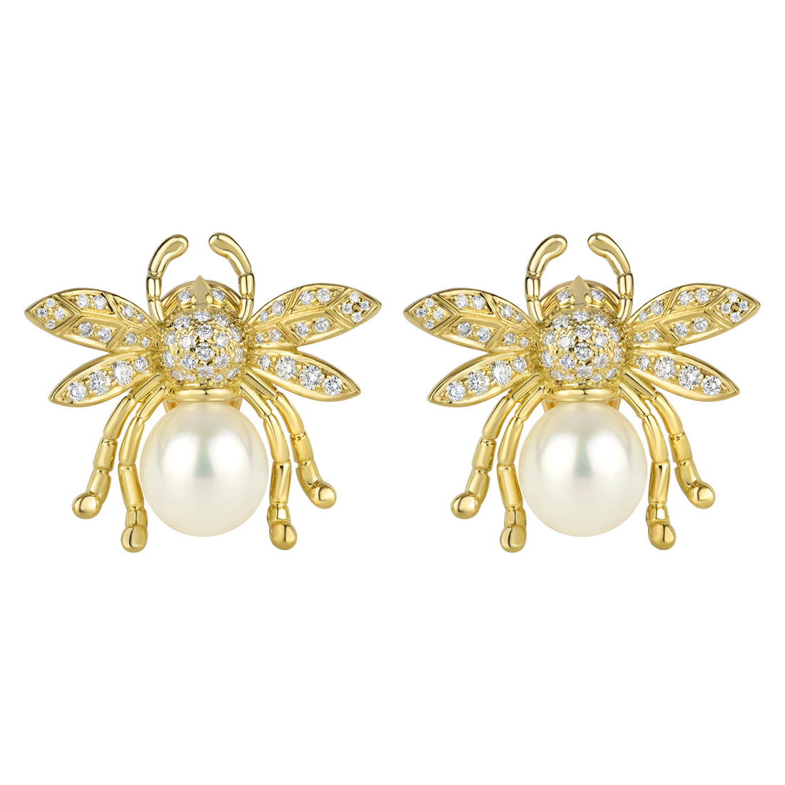 Earrings - South Sea Pearl and Diamond | Singhvi Jewels