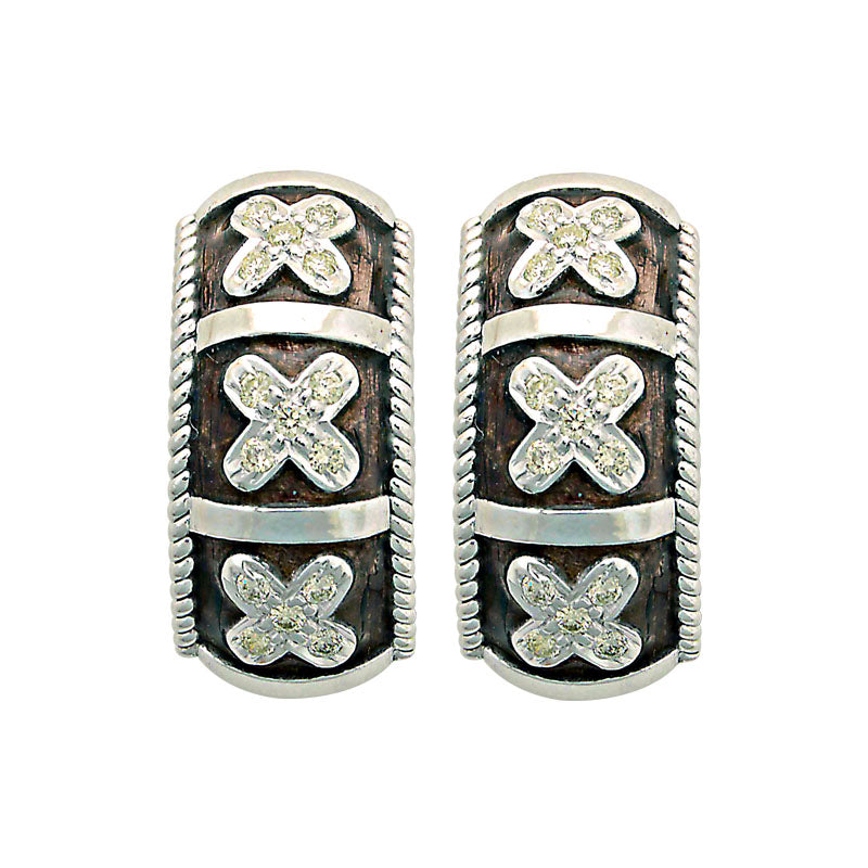 Earrings-Diamond (Enamel)