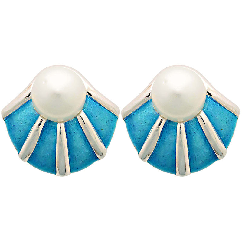 Earrings-South Sea Pearl (Enamel)