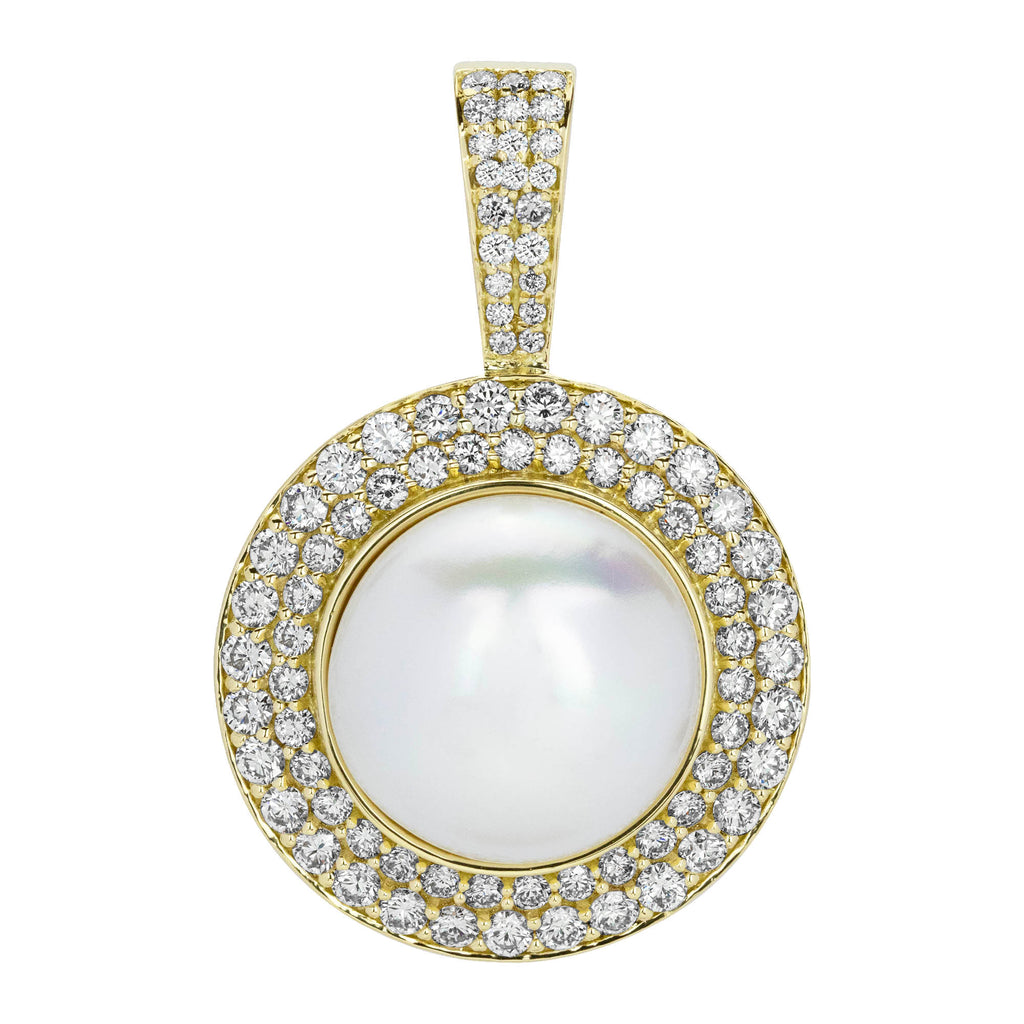 Pendant - Fresh Water Pearl And Diamond