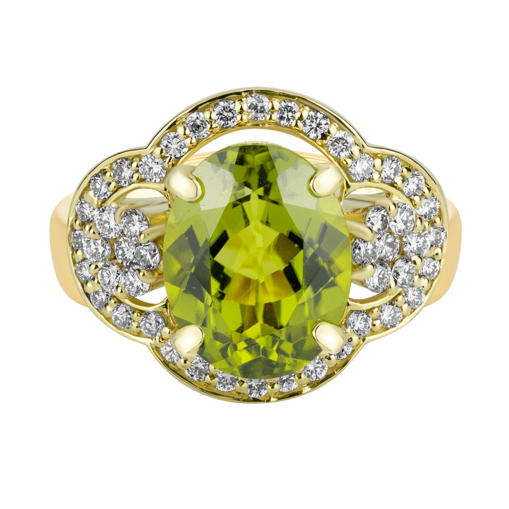 Ring - Peridot And Diamond