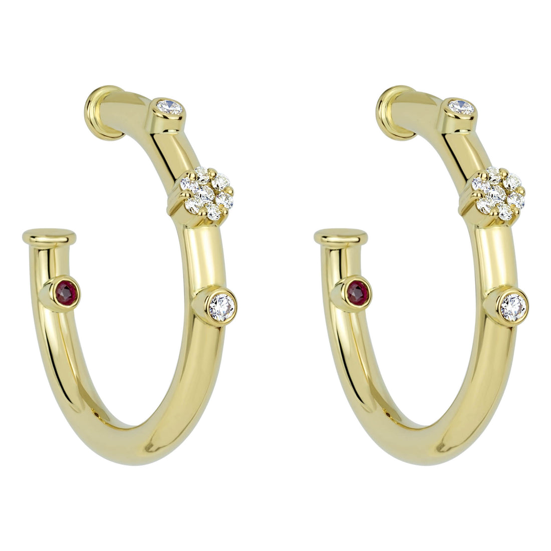 Earrings - Ruby and Diamond | Singhvi Jewels