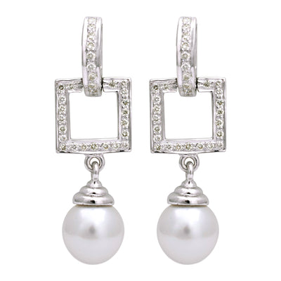 Earrings-  South Sea Pearl And Diamond (143HS)