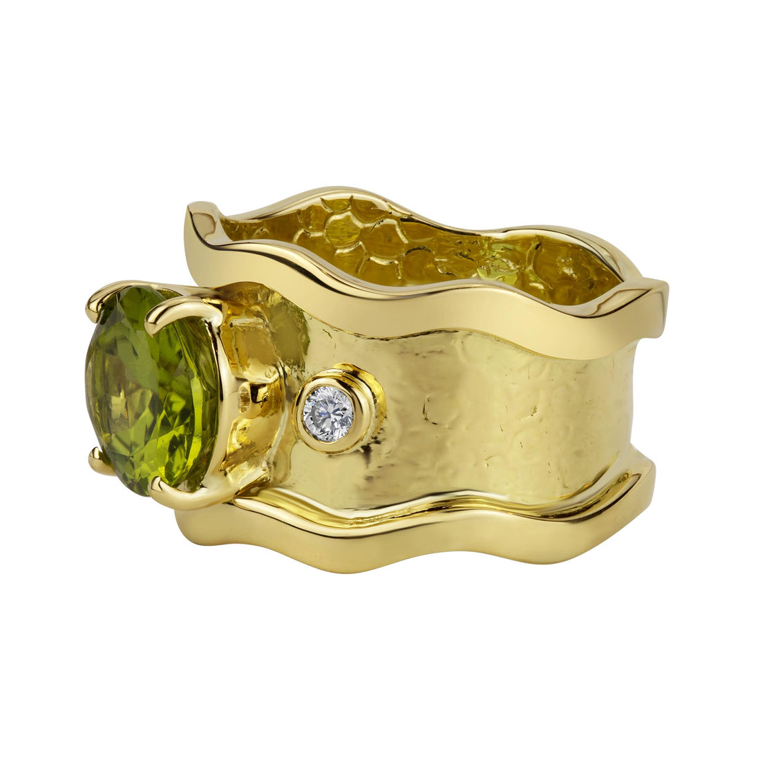 Ring - Peridot and Diamond | Singhvi Jewels