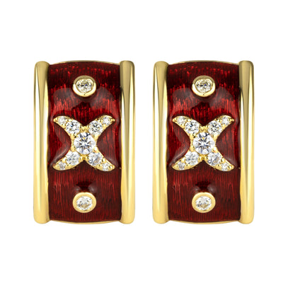 Earrings - Diamond (Enamel) (2292A)
