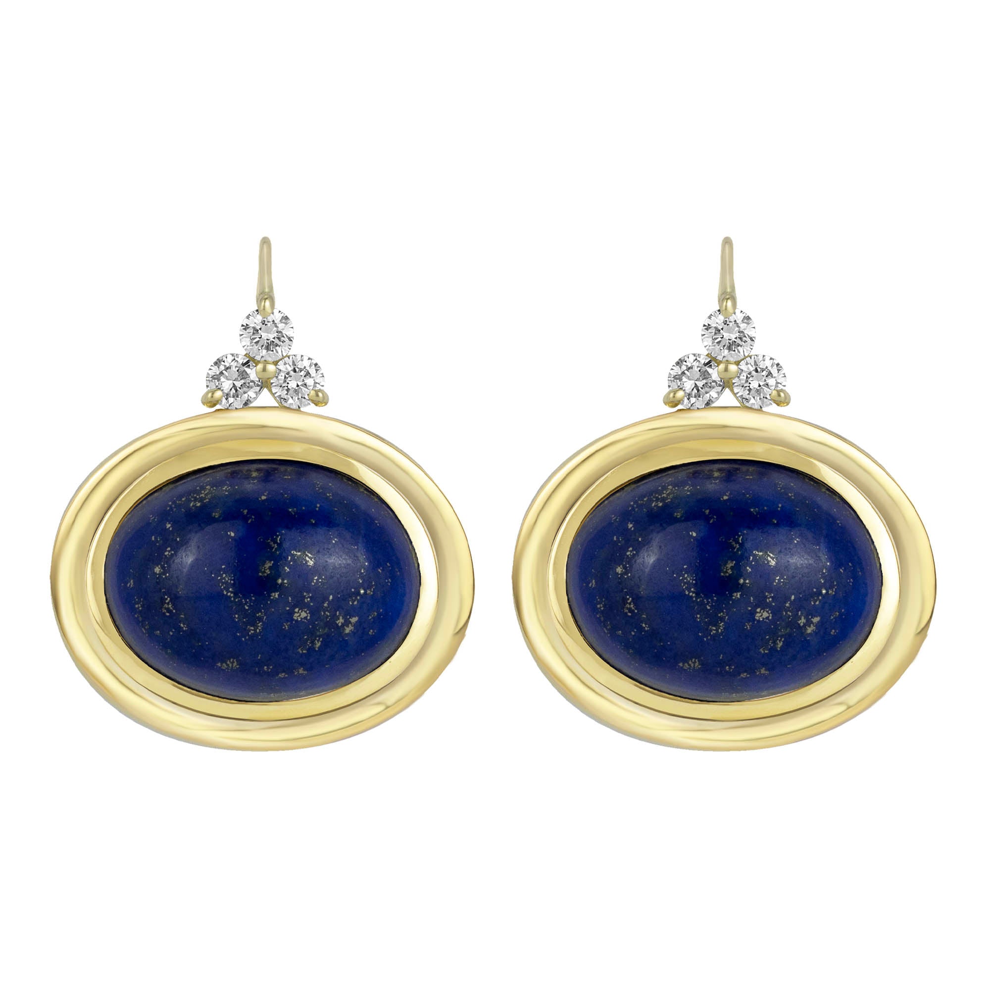 Earrings - Lapis Lazuli and Diamond | Singhvi Jewels