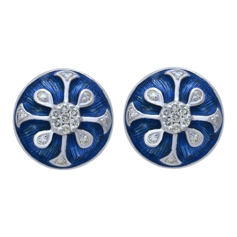 Earrings- Diamond (enamel) (241HS) | Singhvi Jewels