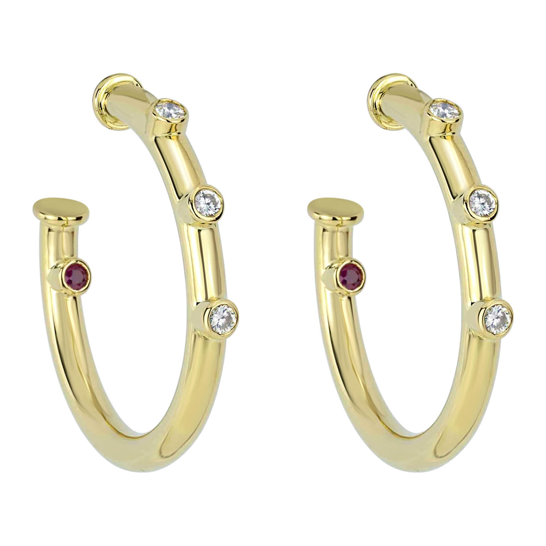 Earrings - Diamond and Ruby | Singhvi Jewels