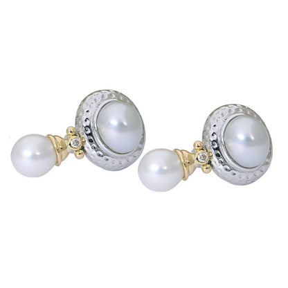 Earrings - South Sea Pearl and Diamond | Singhvi Jewels