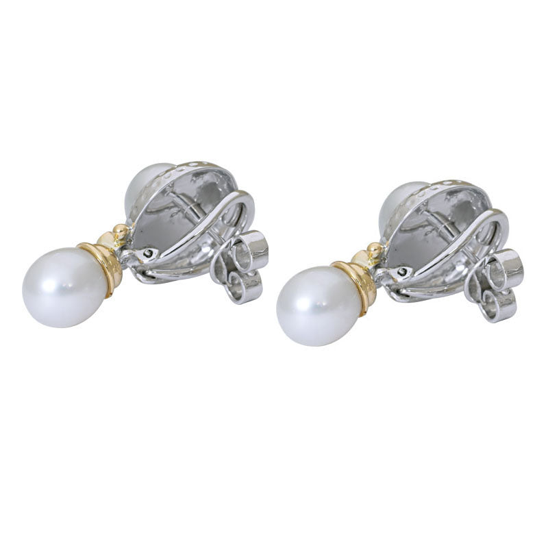 Earrings - South Sea Pearl and Diamond | Singhvi Jewels