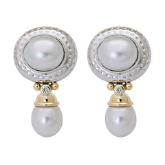 Earrings-South Sea Pearl and Diamond