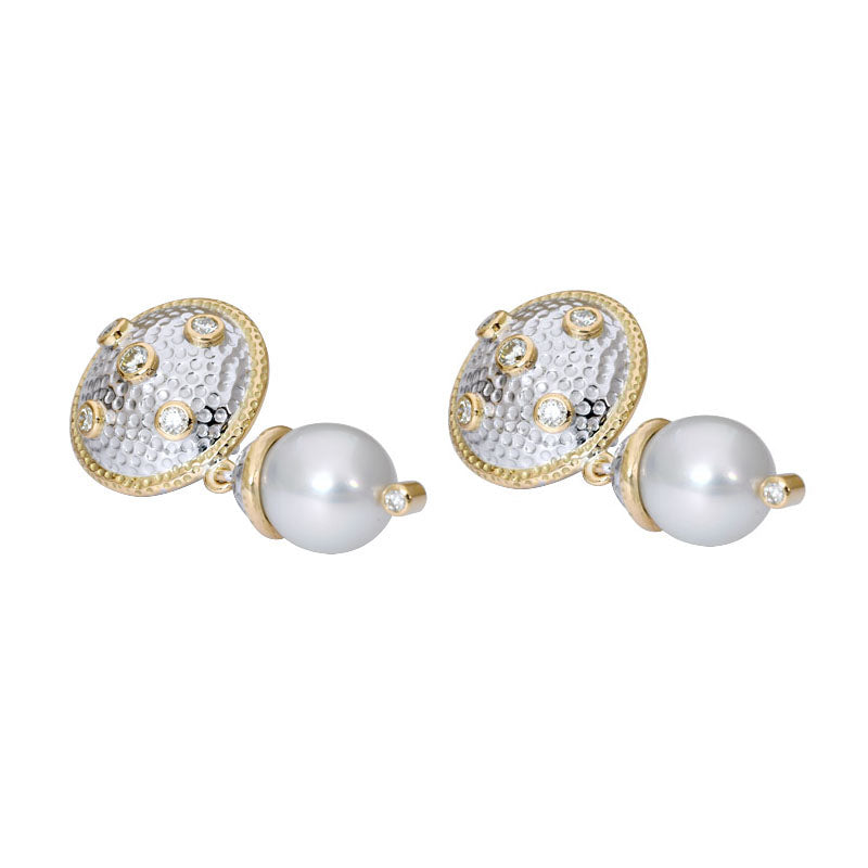 Earrings-South Sea Pearl and Diamond