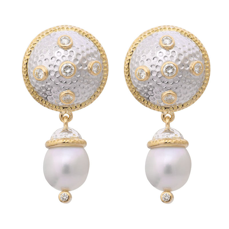 Earrings-South Sea Pearl and Diamond