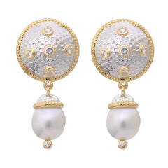 Earrings-South Sea Pearl and Diamond