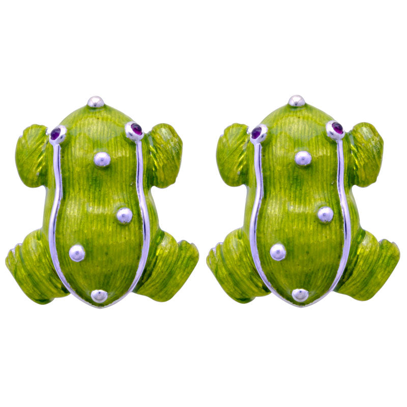 Earrings-Ruby (Enamel)