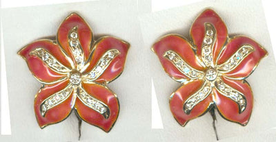 Repair - Earrings - Diamond with Enamel in 18K Gold