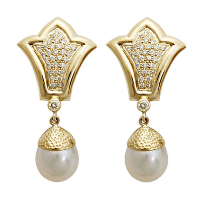 Earrings - South Sea Pearl And Diamond (1560H)