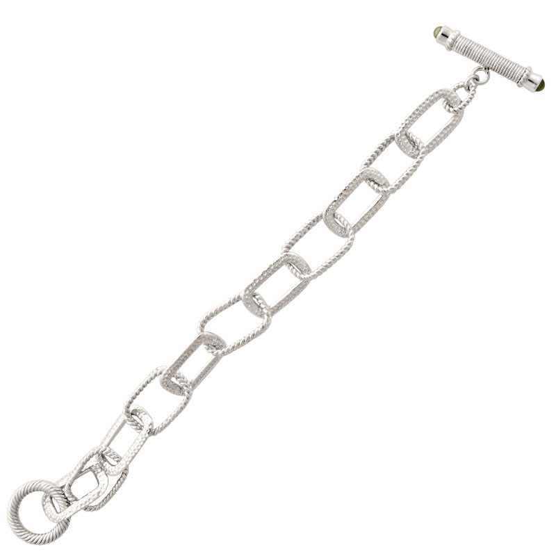 Toggle Bracelet-Peridot