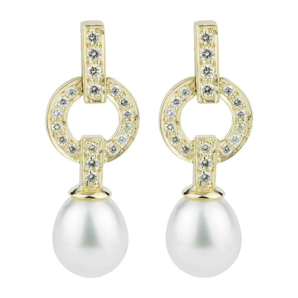 Earrings - Pearl And Diamond