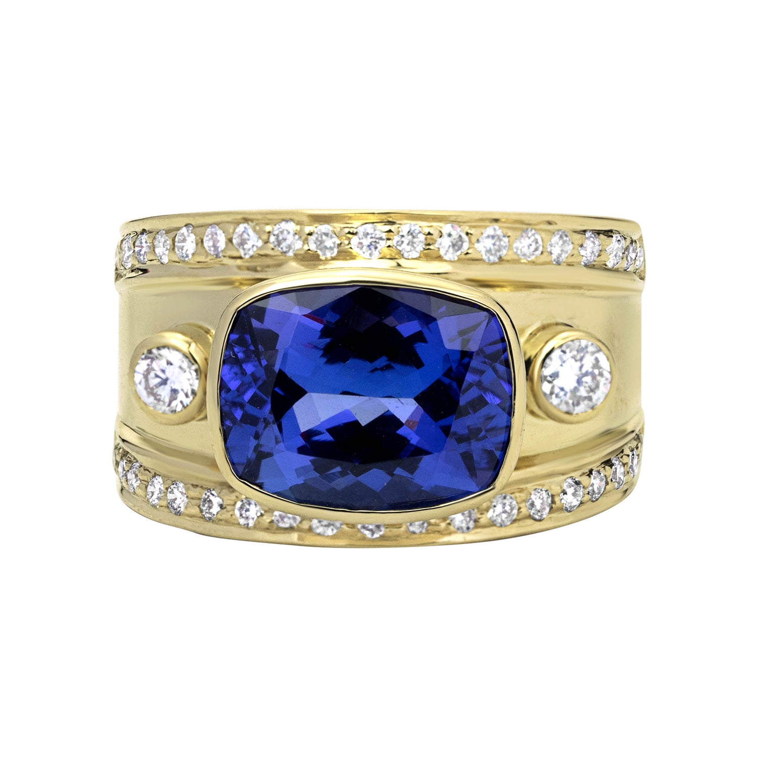 Ring - Tanzanite And Diamond (2316D) | Singhvi Jewels