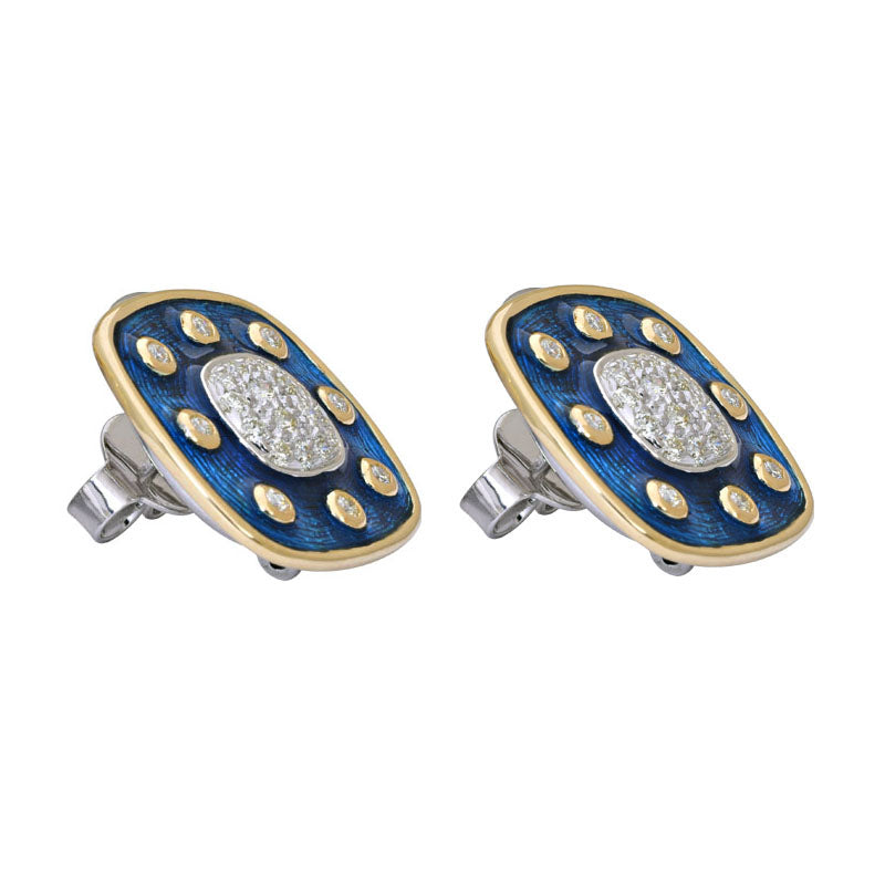 Earrings-Diamond (Enamel)