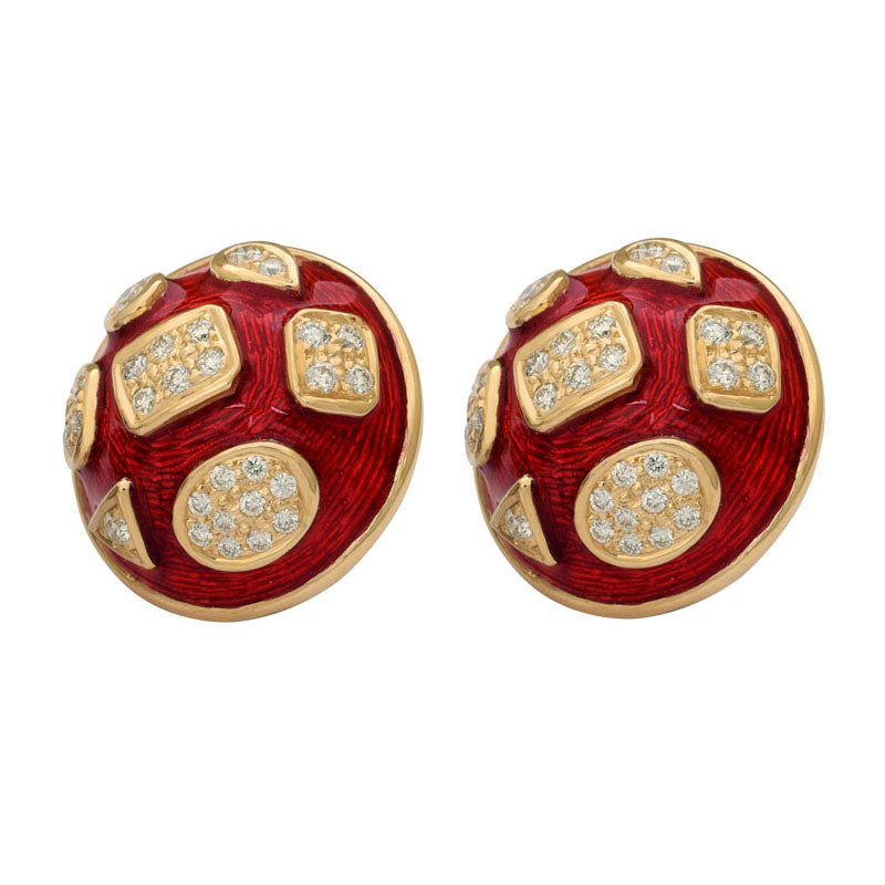 Earrings-Diamond (Enamel)