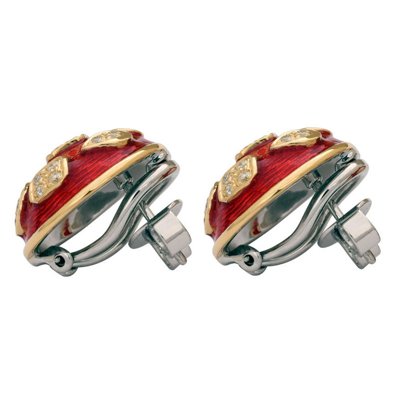 Earrings-Diamond (Enamel)