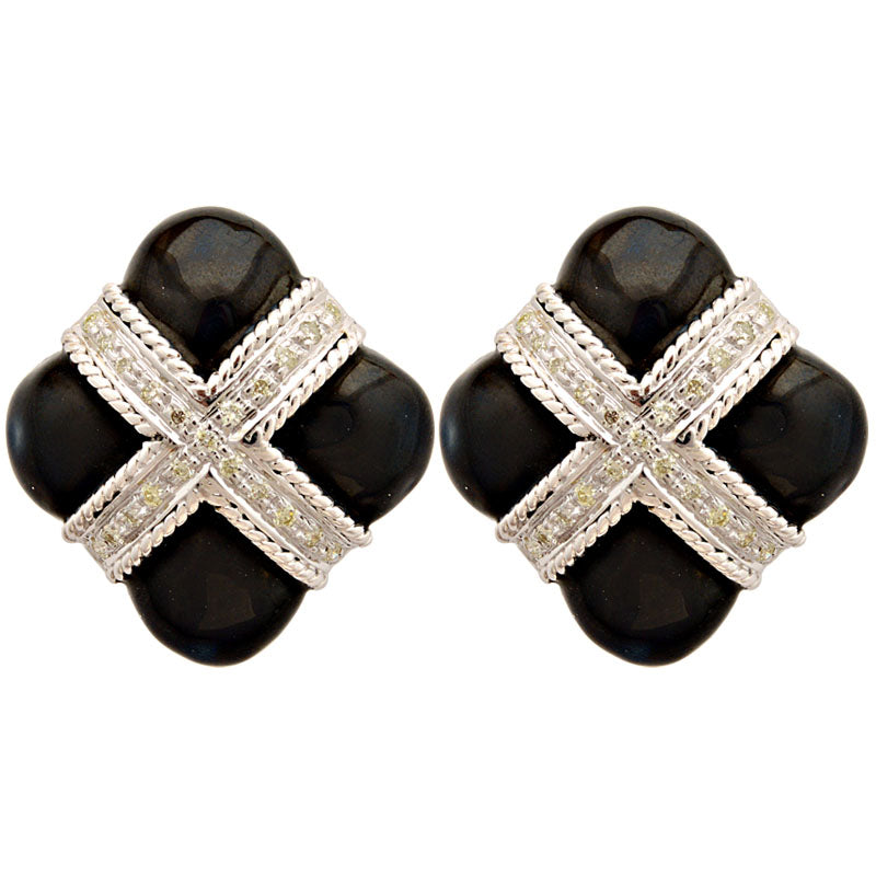 Earrings-Diamond (Enamel)