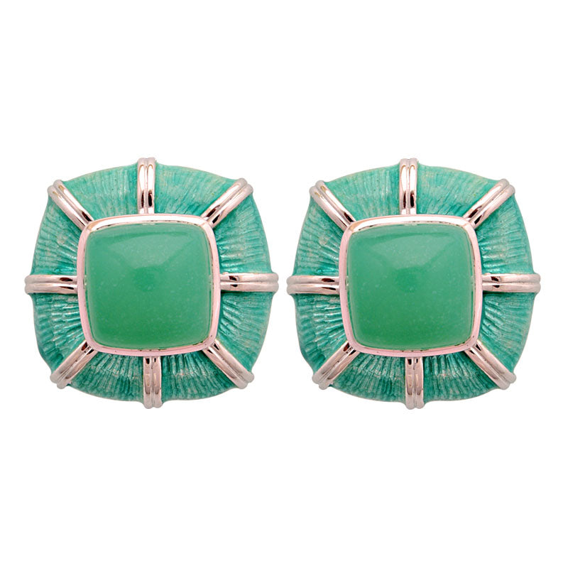Earrings - Chrysoprase (Enamel) | Singhvi Jewels